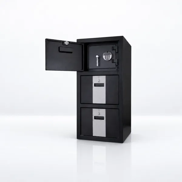 Archivero de 2 gavetas con caja fuerte