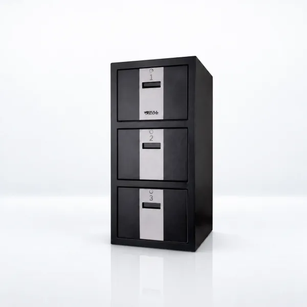 Archivero de 2 gavetas con caja fuerte