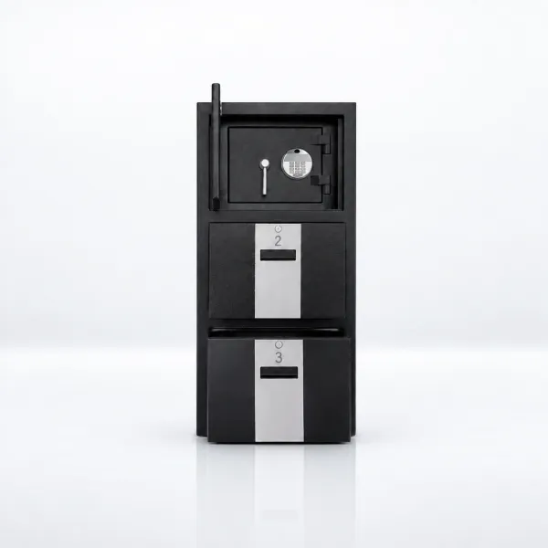 Archivero de 2 gavetas con caja fuerte