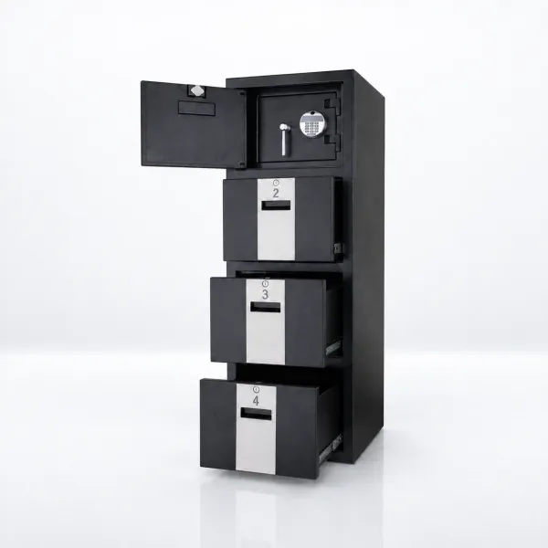 Archivero de 3 gavetas con caja fuerte